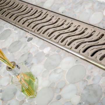 Linear Shower Drain With Lights By Serene Drains