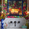 Peek Inside a Designer’s Eclectic Dining Room and Powder Room