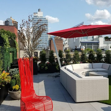 Manhattan NYC Penthouse Rooftop Garden project New York Plantings Gardene