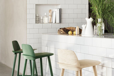 Minimalist kitchen photo in New York
