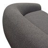 Pascal Sofa, Charcoal Boucle Textured Fabric With Contoured Arms & Back