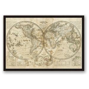 Karte Der Magnetischen Meridiane Und Parallel Kreise 1840 Poster Print By Traditional Prints And Posters By Posterazzi Houzz