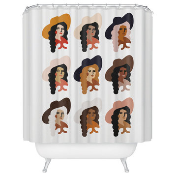 Nick Quintero Multi Culture Cowgirl Shower Curtain