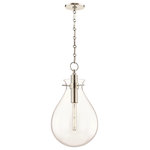Hudson Valley Lighting - Ivy LED Medium Pendant With Clear Glass Shade, Polished Nickel - Popular designer, blogger, and trendsetter Becki Owens is widely known for her fresh, feminine, "dream-home-worthy" designs. Her large social media following is a testament to the livable yet beautiful spaces she creates for her clients. Becki brings the same design approach to Becki Owens X Hudson Valley Lighting: a cohesive collection of simple, elegant pieces that fit any space and style.