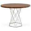 Stockholm Industrial Modern Solid Wood Round Dining Bistro Table