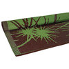 Bamboo-Print Floor Mat, Lime/Brown