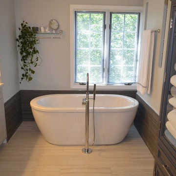 Modern White Bathroom Remodel