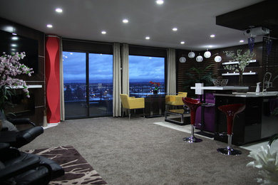 Inspiration for a contemporary living room remodel in Seattle