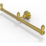 Allied Brass - Waverly Place 2 Arm Guest Towel Holder, Polished Brass - This elegant wall mount towel holder adds style and convenience to any bathroom decor. The towel holder features two arms to keep a pair of hand towels easily accessible in reach of the sink. Ideally sized for hand towels and washcloths, the towel holder attaches securely to any wall and complements any bathroom decor ranging from modern to traditional, and all styles in between. Made from high quality solid brass materials and provided with a lifetime designer finish, this beautiful towel holder is extremely attractive yet highly functional. The guest towel holder comes with the 12 inch bar, a wall bracket with finial, two matching end finials, plus the hardware necessary to install the holder.