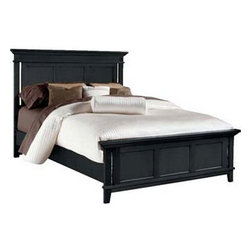 American Drew 181-313_R Sterling Pointe Panel Bed 5/0-Black - Panel Beds