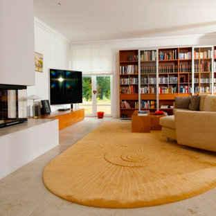 Moderne Wohnzimmer mit Eckkamin Ideen, Design & Bilder - August 2020