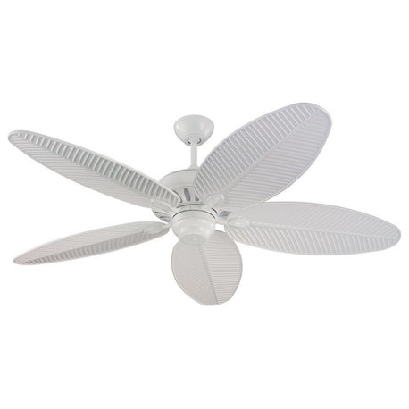 52-Inch Outdoor 5 Blade Ceiling Fan In Roman Bronze American Walnut Abs Palm