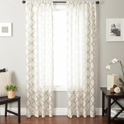 Blindsgalore Signature Drapery Panel: Penrose Sheer Burnout - Curtains