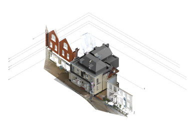 This is an example of a contemporary house exterior in Hampshire.