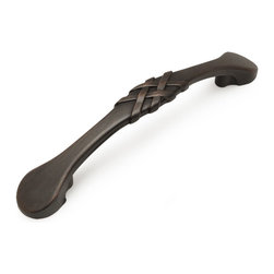 Cosmas - Cabinet Pull, 3-3/4" Hole Centers, Set of 25, Oil Rubbed Bronze - Cabinet And Drawer Handle Pulls