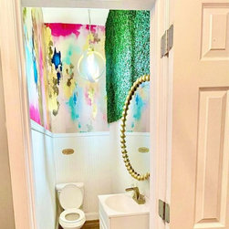 Colorful Powder Room Wallpaper - Wallpaper