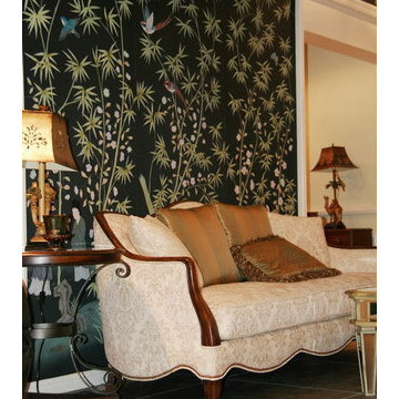 Hand painted wallpaper showroom