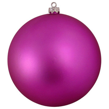 8" Matte Commercial Shatterproof Christmas Ball Ornament, Pink Magenta