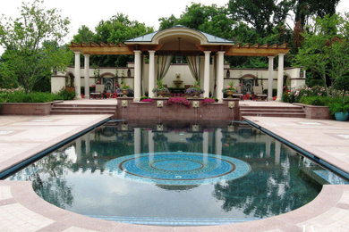 Inspiration for a large timeless backyard pool remodel in Los Angeles
