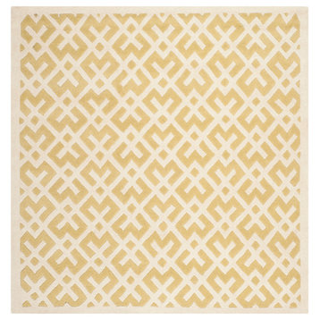 Safavieh Chatham Collection CHT719 Rug, Light Gold/Ivory, 7' Square