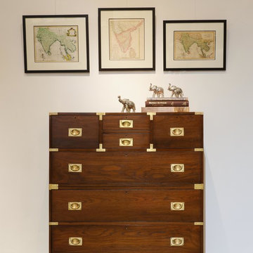 British colonial teakwood chest of drawers