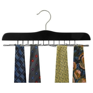 Black Wooden Tie Hanger, Pack of 1