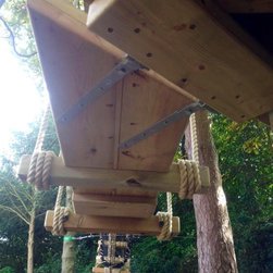 Kids garden/back-yard Playground and Wobbly Rope Bridge - Garden Playhouses