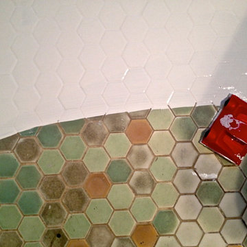 Painted Tile: DIY Bath Remodel
