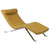 Gilda Lounge Chair Seat, Saffron/Silver Base