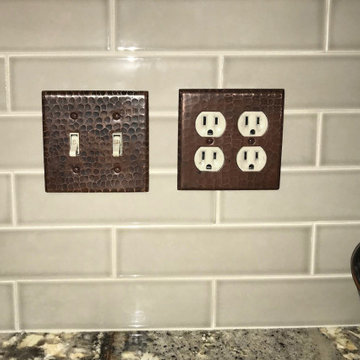 Copper Switchplate Double Duplex, 4 Hole Outlet Cover (SO4)