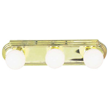 Volume Lighting V1123 18"W 3 Light Bathroom Vanity Strip - Polished Brass