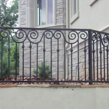 Exterior Scroll Railing