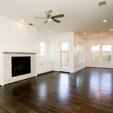 Oak Forest New Custom Home-Cheshire- living room/breakfast