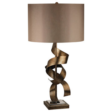 29" Allen Metal Sculpture Table Lamp, Roxford Gold