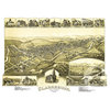 Old Map of Clarksburg West Virginia 1898, Vintage Map Art Print, 12"x18"