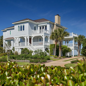 Traditional Waterfront Custom Home on Figure Eight Island
