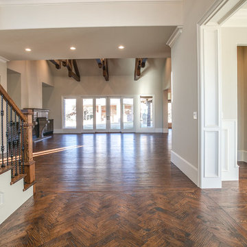 Traditional Brick & Stone with a Glamorous Interior