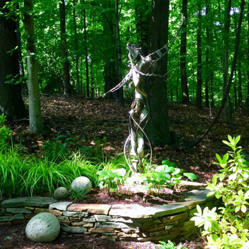 Axial point in the sculpture garden