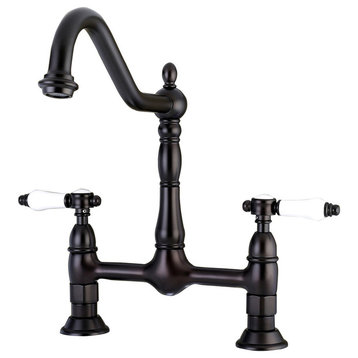 Kingston Brass Bridge Kitchen Faucets With Oil Rubbed Bronze Finish KS1175BPL