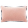 Jaipur Living Lyla Solid Blush/Cream Poly Lumbar Pillow