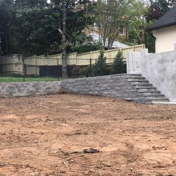Terraced Walls, Block Shed/Deck, Thermal Flagstone Patio/Walk, & Yard Re-Grading