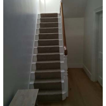 Grey Carpet Runner Installation by The Flooring Group