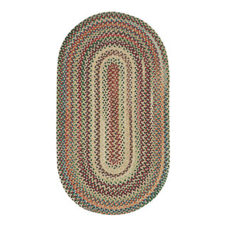 Sherwood Braided Oval Rug, Amber, 9'2