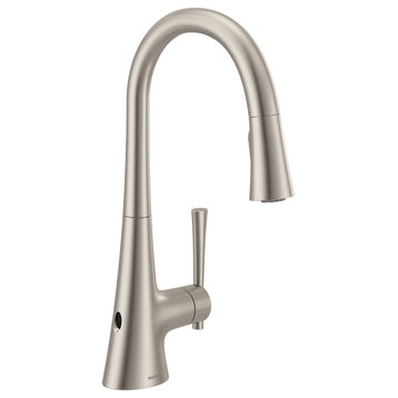 Moen 9126EW Kurv 1.5 GPM 1 Hole Pull Down Kitchen Faucet - Spot Resist