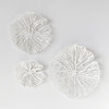 Handmade White Coral Shaped Paper & Metal Wall Décor (Set of 3 Sizes)