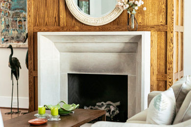 Inspiration for a coastal living room remodel in Charleston