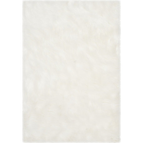 Safavieh Faux Sheep Skin Fss235A Ivory Area Rug, 5'x8'