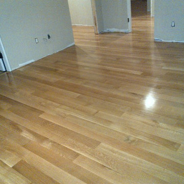 Natural Swedish finished White Oak rift  quartersawn installation Vancouver BC