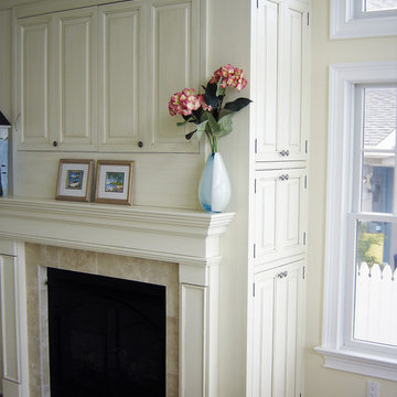 Wildwood Custom Fireplace Mantle using Dutch Made Cabinetry