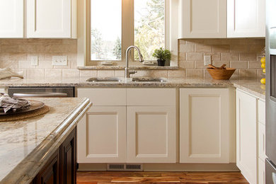 Example of a transitional kitchen design in Minneapolis